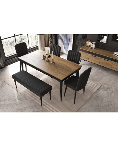 Sala da pranzo VENISE in legno e nero