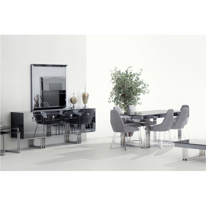 Comedor  completo SET negro y gris