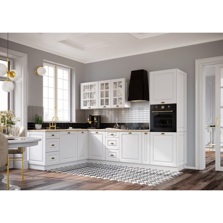 Ensemble Cuisine en L ALINA PREMIUM LINE blanc sur mesure