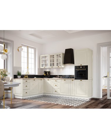Ensemble Cuisine en L ALINA PREMIUM LINE crème sur mesure