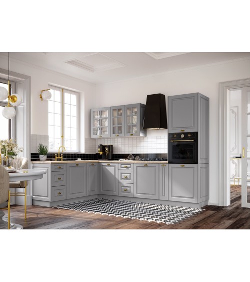 Ensemble Cuisine en L ALINA PREMIUM LINE gris sur mesure