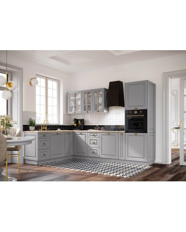 Ensemble Cuisine en L ALINA PREMIUM LINE gris sur mesure