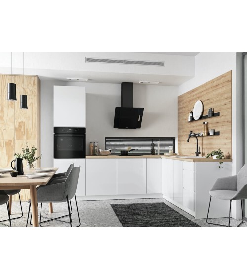 Ensemble Cuisine en L LIVIA TREND LINE blanc laqué sur mesure