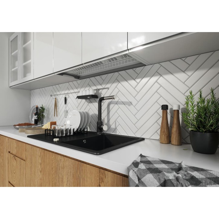 Ensemble Cuisine LIVIA TREND LINE blanc-bois 210 cm