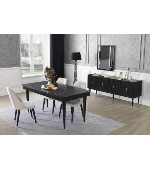 CREO Sala de jantar Preto