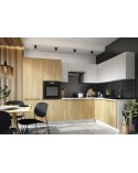 Ensemble Cuisine en L ZOYA TREND LINE blanc-bois sur mesure