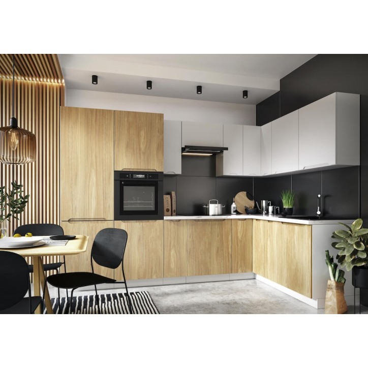 Ensemble Cuisine en L ZOYA TREND LINE blanc-bois sur mesure Ensemble Cuisine en L ZOYA TREND LINE blanc-bois sur mesure