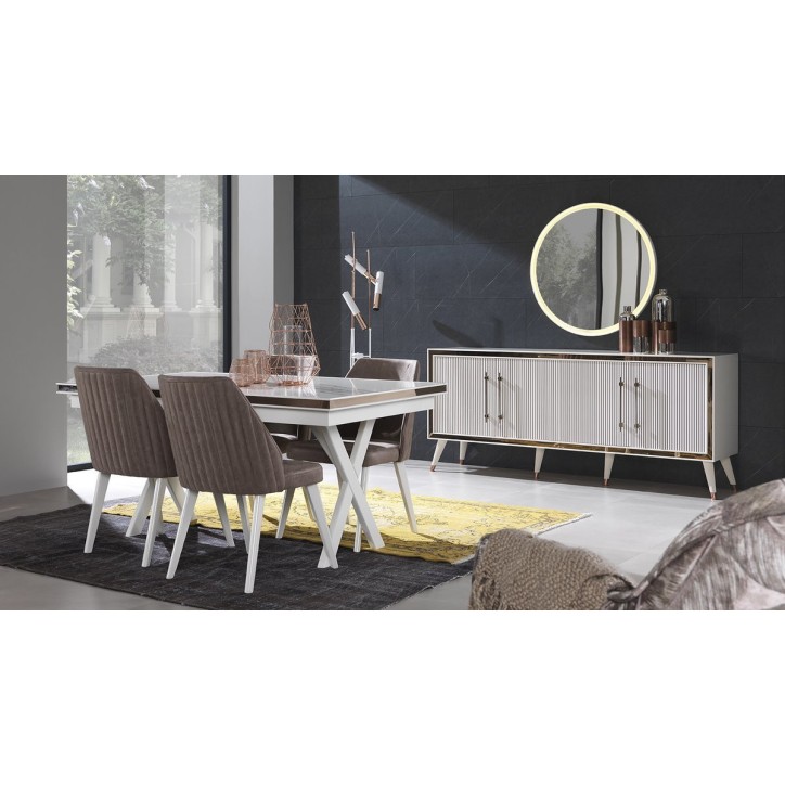 TOPRAK Eetkamer wit