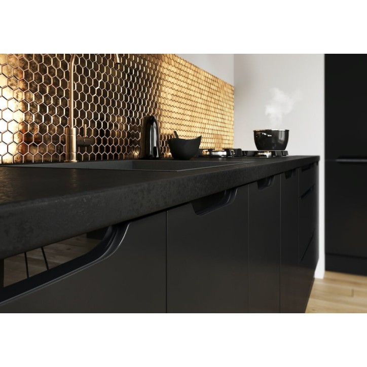 Ensemble Cuisine GOYA PREMIUM LINE noir 300 cm sur mesure Ensemble Cuisine GOYA PREMIUM LINE noir 300 cm sur mesure