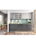 Ensemble Cuisine PAULA CLASSIC LINE gris mat 210 cm