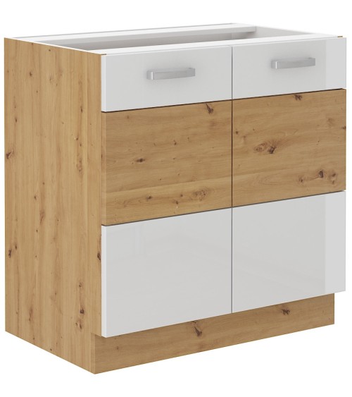 Ensemble cuisine ARTISAN blanc brillant/chêne artisan 250 cm