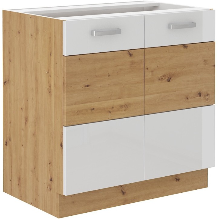 Ensemble cuisine ARTISAN blanc brillant/chêne artisan 250 cm