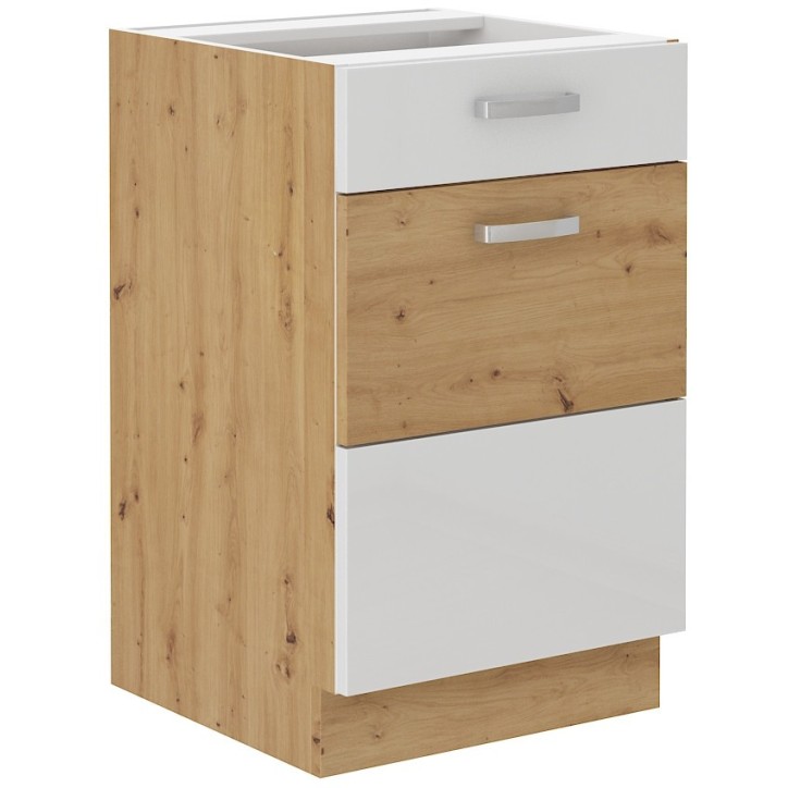 Ensemble cuisine ARTISAN blanc brillant/chêne artisan 250 cm