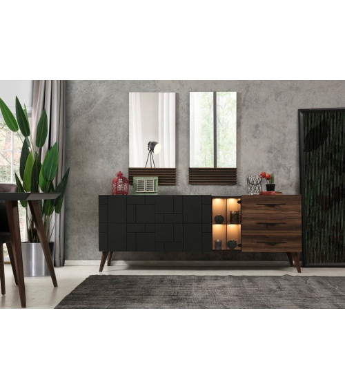 Sala da pranzo ASO in legno e nero