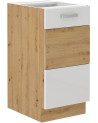 Ensemble cuisine en L-ARTISAN blanc brillant/chêne artisan 285x110 cm