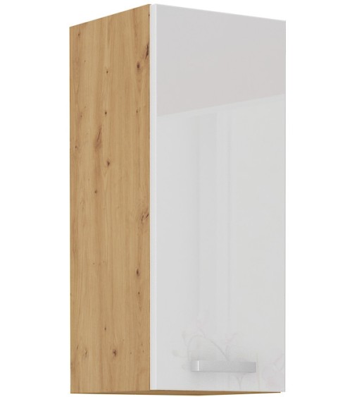 Ensemble cuisine en L-ARTISAN blanc brillant/chêne artisan 285x110 cm