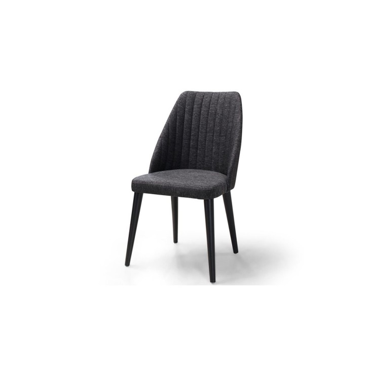 Salle à manger NOIRE noyer foncé, effet marbre et doré