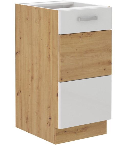 Ensemble cuisine ARTISAN blanc brillant/chêne artisan