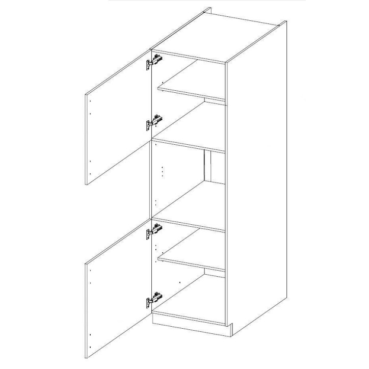 Ensemble cuisine ARTISAN blanc brillant/chêne artisan