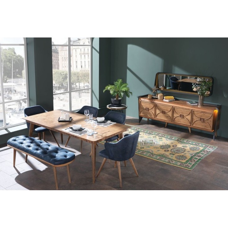 Sala da pranzo CURVE in noce