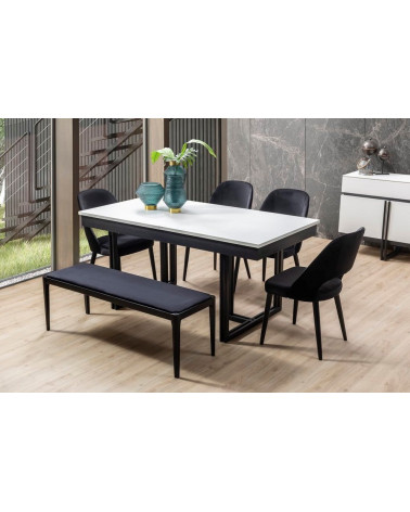 Sala de jantar ARAL Branco - preto