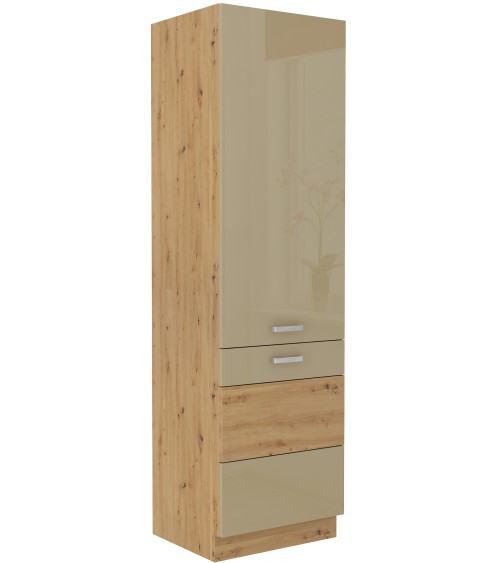 Ensemble cuisine ARTISAN cappuccino brillant/chêne artisan