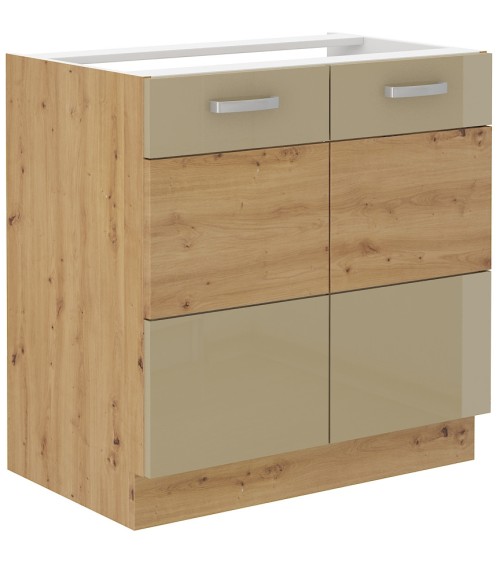 Ensemble cuisine ARTISAN cappuccino brillant/chêne artisan 250 cm