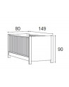 Cama de bebé escalable NATURA, 70-140cm