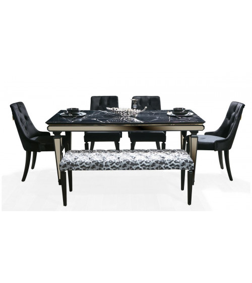 Salle à manger IMAJ effet marbre noir