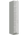 Ensemble cuisine en L BIANCA blanc brillant/gris platine