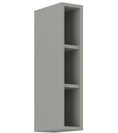 Ensemble cuisine en L BIANCA blanc brillant/gris platine