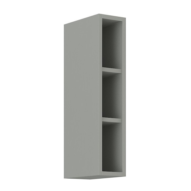 Ensemble cuisine en L BIANCA blanc brillant/gris platine