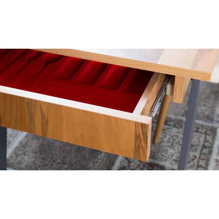 Comedor completo RIEKA con 4 sillas madera y gris
