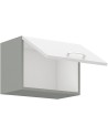 Ensemble cuisine en L BIANCA blanc brillant/gris platine