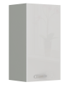 Ensemble cuisine en L BIANCA blanc brillant/gris platine