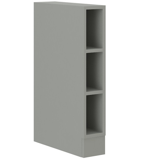 Ensemble cuisine en L BIANCA blanc brillant/gris platine