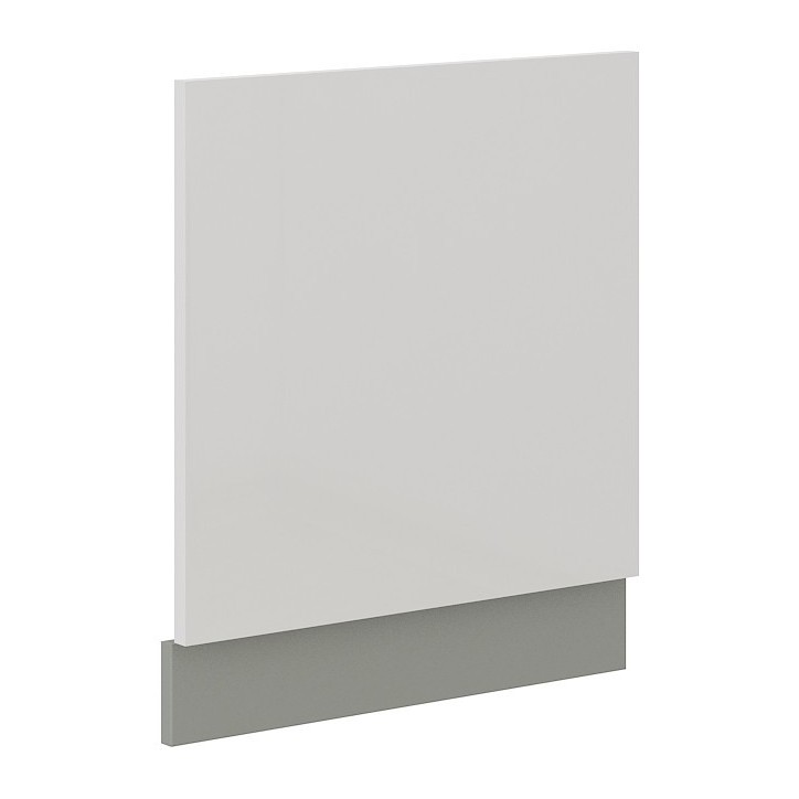 Ensemble cuisine en L BIANCA blanc brillant/gris platine