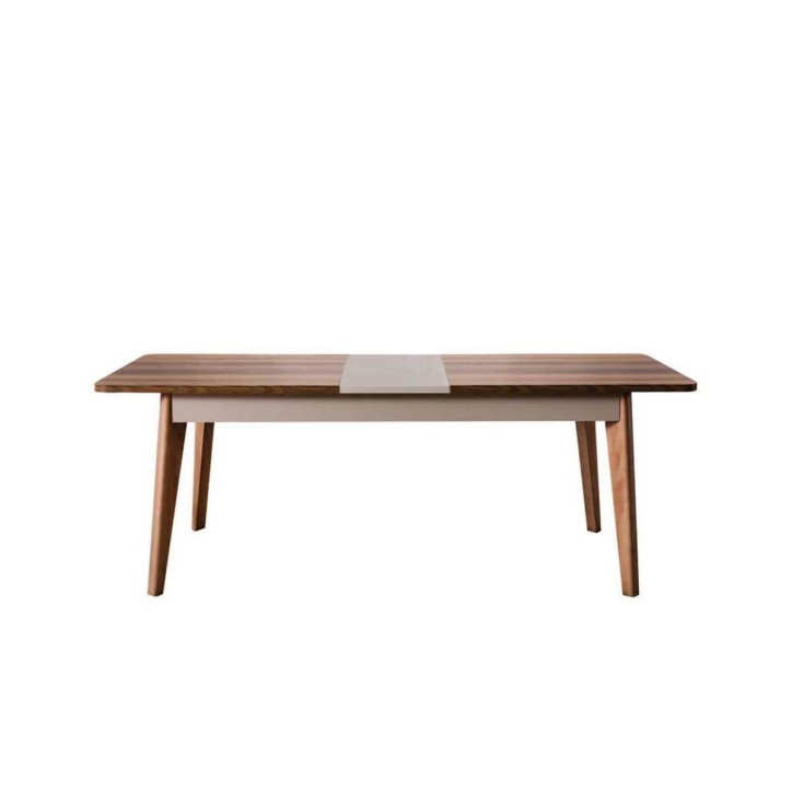 Comedor completo VEGA con 4 sillas madera y blanco