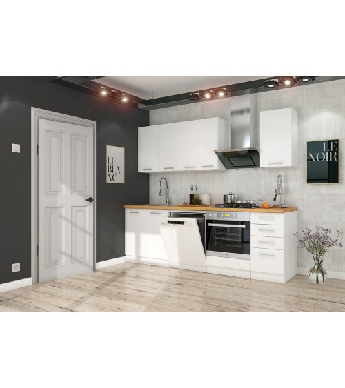 Ensemble cuisine EKO blanc 240 cm