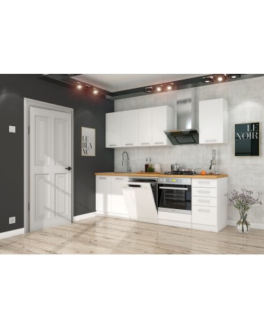 Ensemble cuisine EKO blanc 240 cm