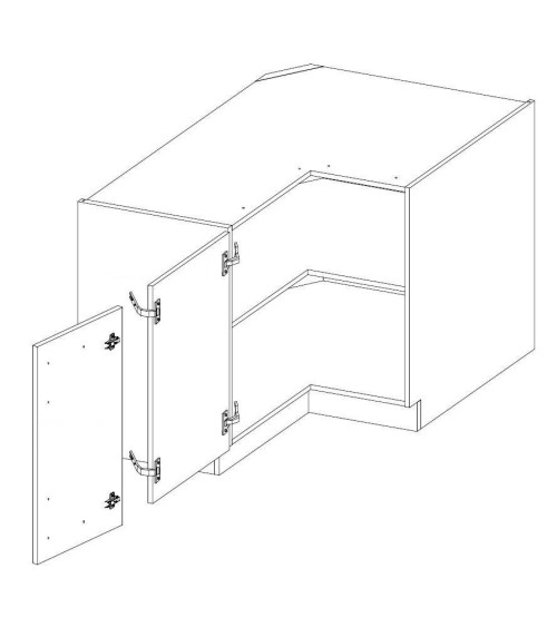 Ensemble cuisine en L EKO blanc 310x230 cm