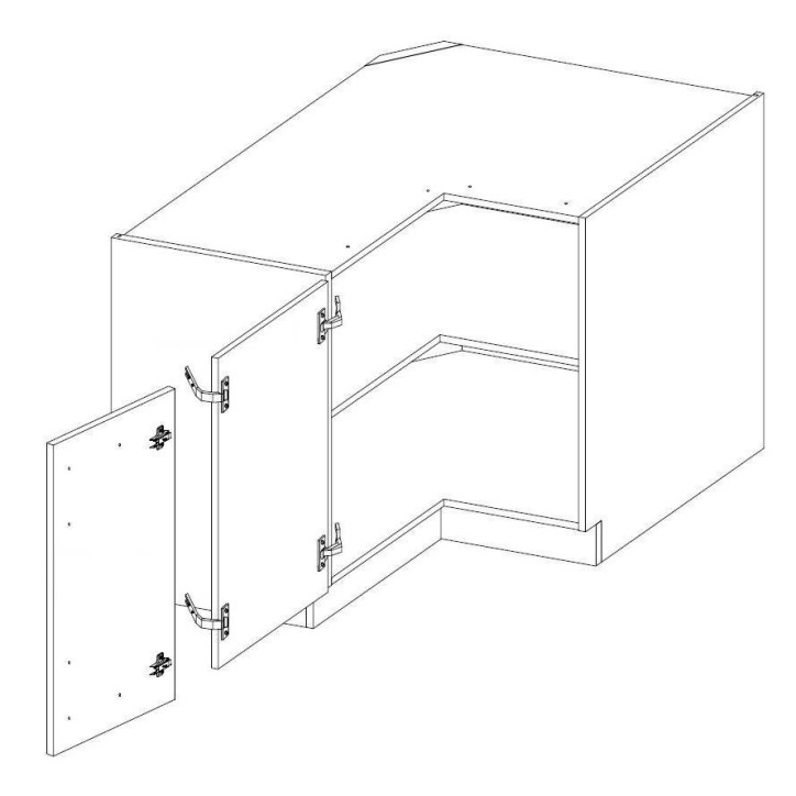 Ensemble cuisine en L EKO blanc 310x230 cm