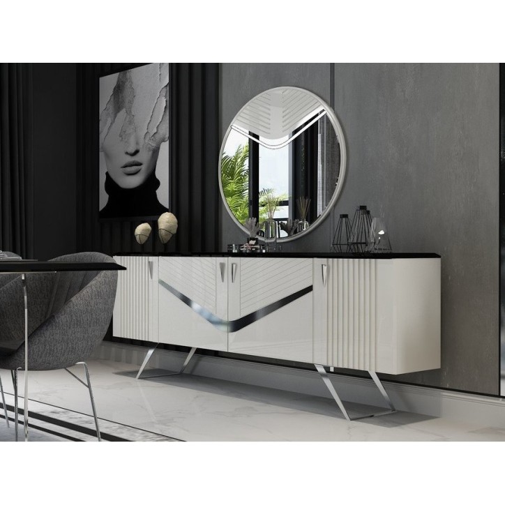 Buffet ANGEL 4portes 207 cm blanc