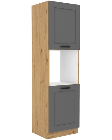 Ensemble cuisine en L LUNA gris poussière/chêne artisan 285x170 cm