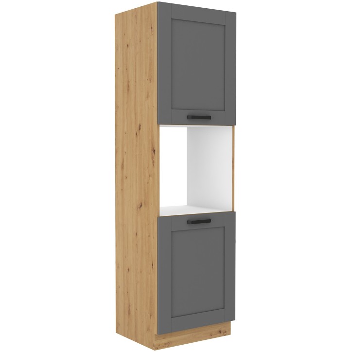 Ensemble cuisine en L LUNA gris poussière/chêne artisan 285x170 cm