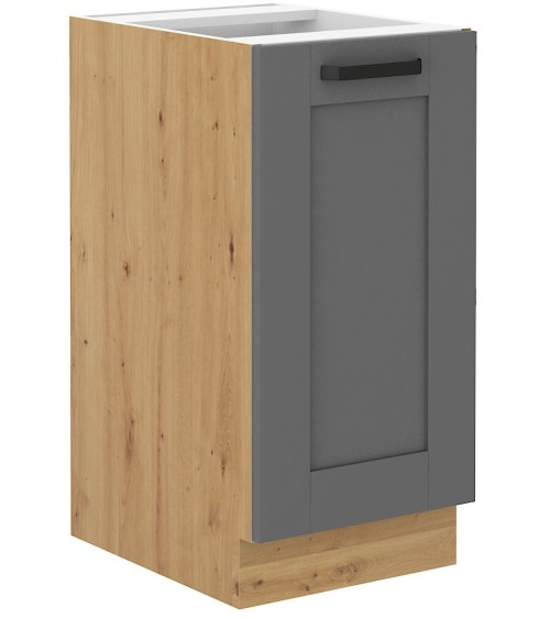 Ensemble cuisine en L LUNA gris poussière/chêne artisan 285x170 cm