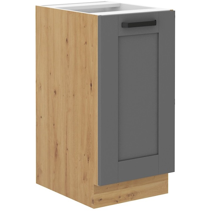 Ensemble cuisine en L LUNA gris poussière/chêne artisan 285x170 cm