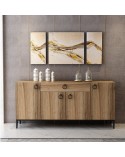 Buffet MOON 4 portes 1 tiroir 160 cm chêne