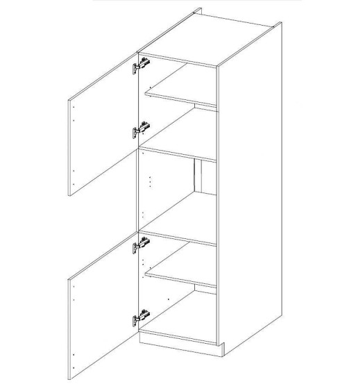 Ensemble cuisine en L LUNA gris poussière/chêne artisan 285x170 cm