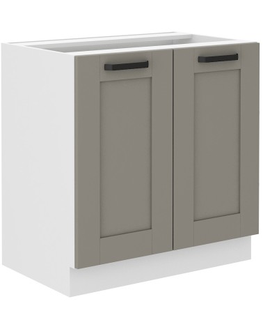 Ensemble cuisine LUNA gris poussière/blanc 250 cm